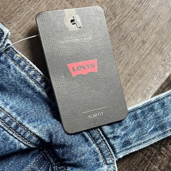 Levi's Blue Denim Slim Fit Button Dress - Picture 2 of 4